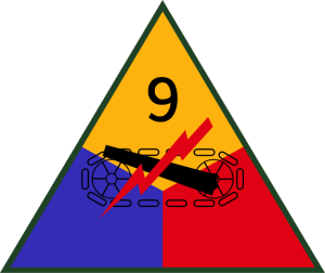 znak 9. obrněné divize 3. americké armády